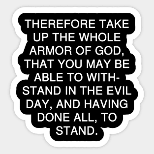 Ephesians 6:13 NKJV Sticker